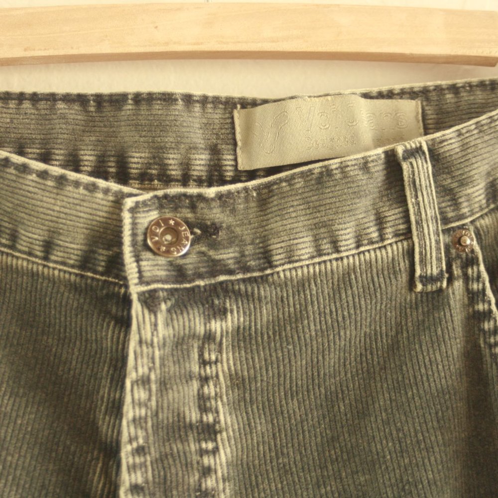 Voi Jeans made in UK faded sage-navy-grey corduroy size 38R Men